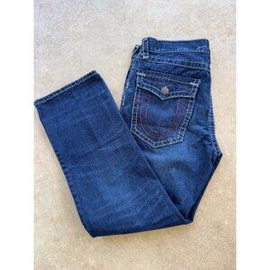 Vintage True Religion Mens Distressed Size 40 Blue Denim Baggy D4